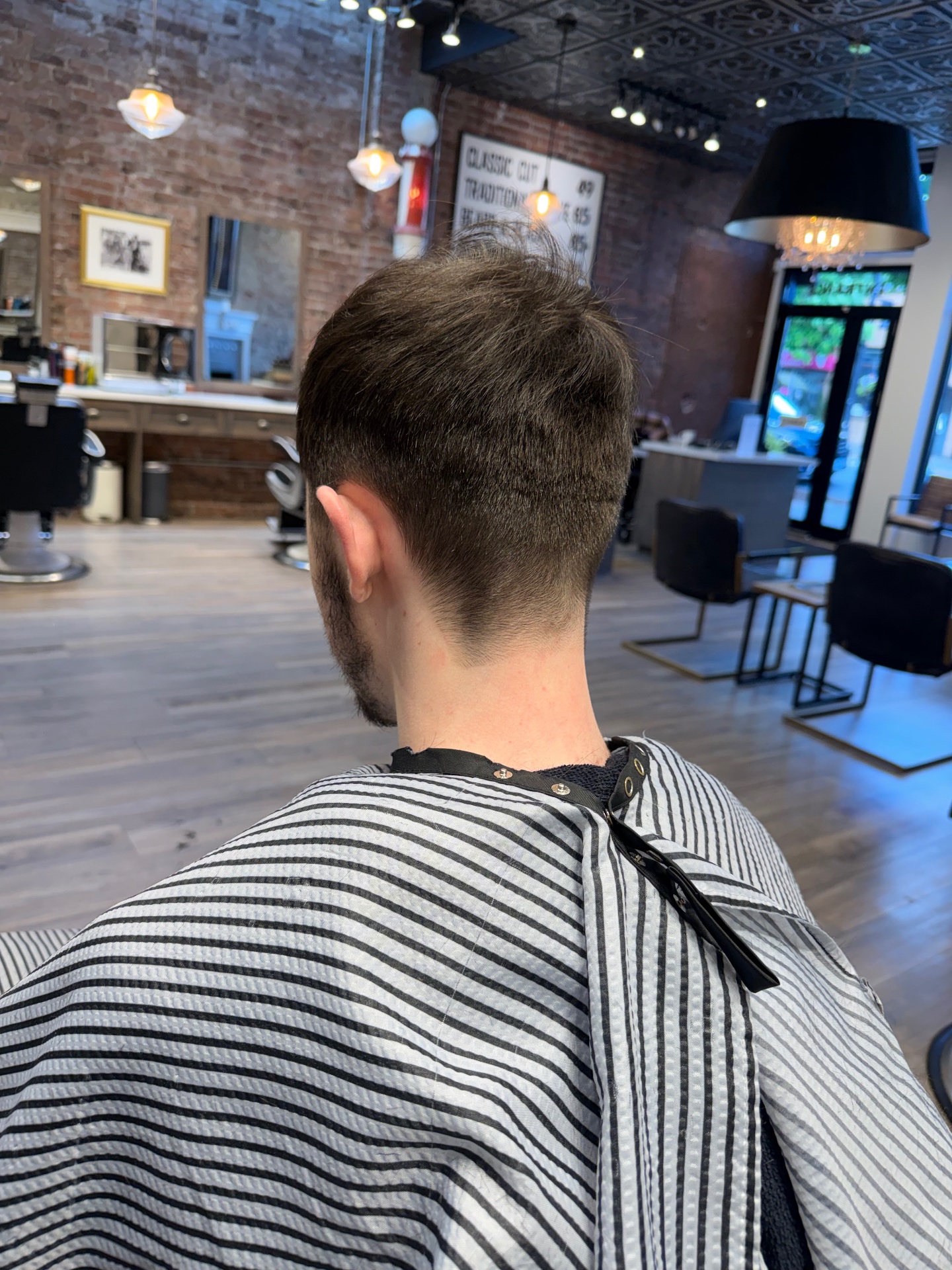 Textured taper fade from the back